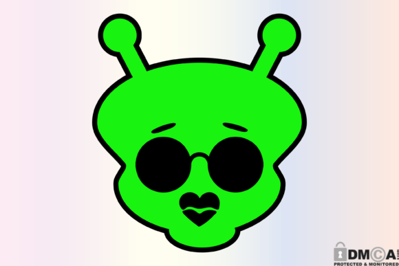 Alien Girl Graphics for Print Templates
