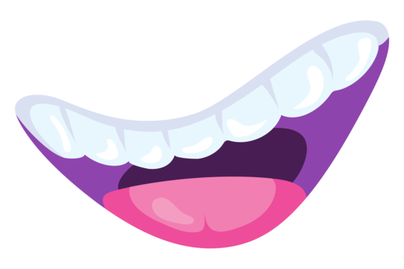 Cartoon Funny Mouth for Local Business Branding and Packaging