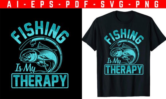 Fishing is My Therapy Graphics for Local Branding
