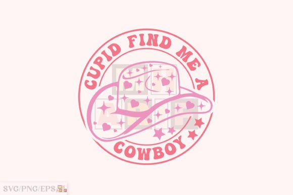 Fun Valentine Cowboy Retro SVG T-Shirt Graphics