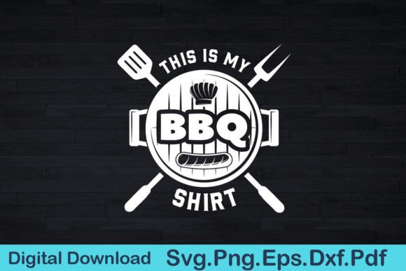 Funny BBQ T-Shirt Design Vector Graphics