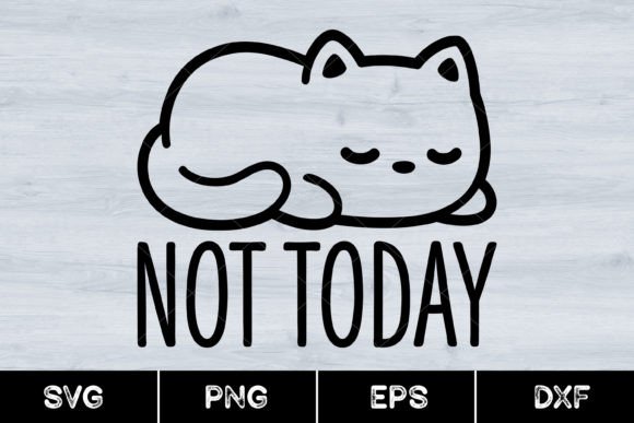 Funny Cat Lover, Not Today Svg Graphics