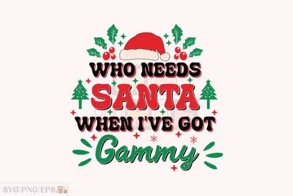Funny Christmas Gammy Kid SVG Design for Graphics and T-Shirt Designs