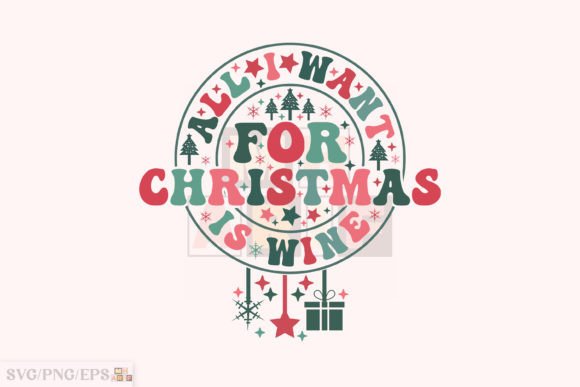 Funny Christmas Wine SVG T-Shirt Design for Creative Projects