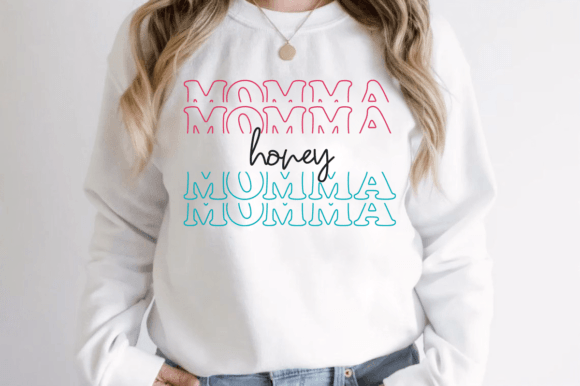 Momma Honey Stacked SVG – A Playful Graphic for T-Shirt Designs