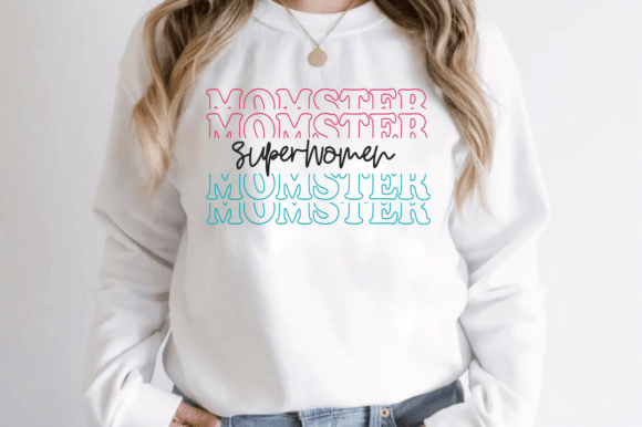 Momster Superwomen Stacked SVG - Graphics for Print Templates