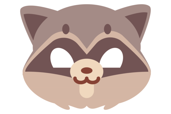 Raccoon Mask Graphic for Party Themes and Kids’ Illustrations